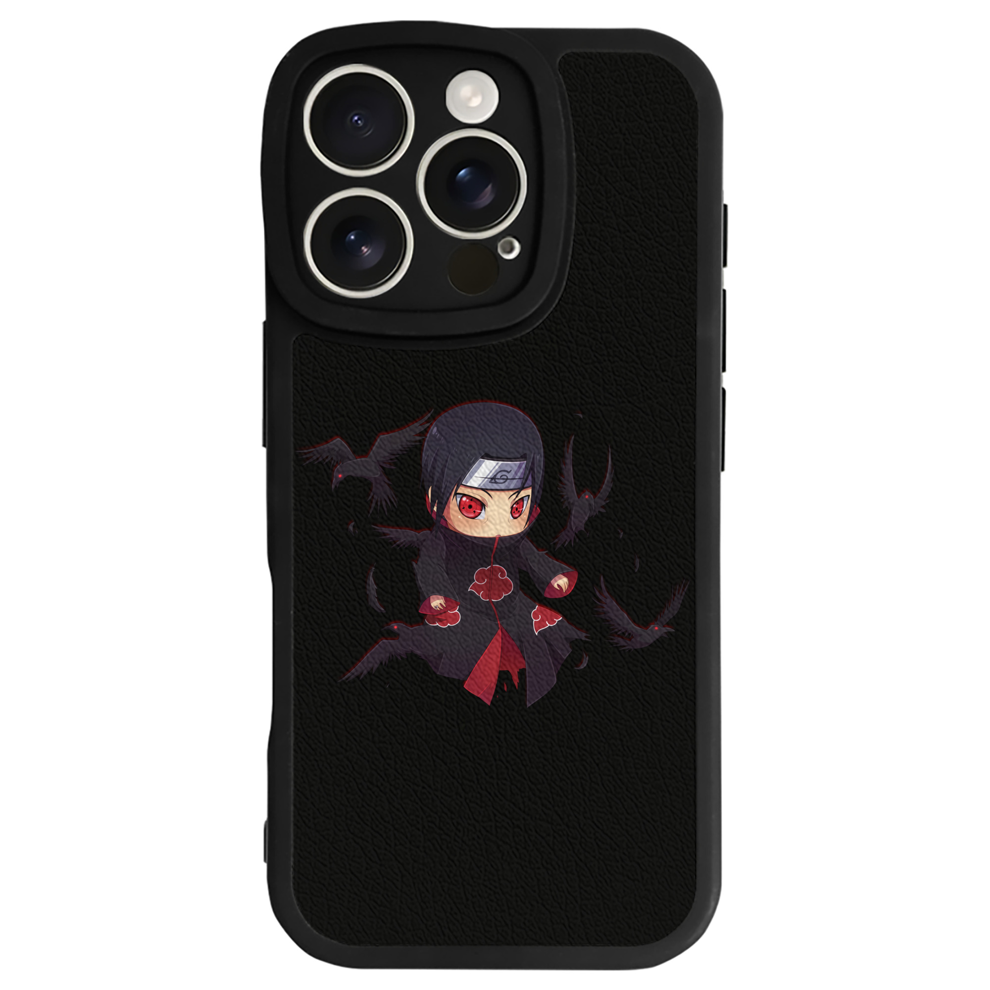 （画像用） NARUTO -ナルト- うちは イタチ Uchiha Itachi 【iPhone 16シリーズ対応】シリコンスマホケース（レザー調） 材質：シリコン